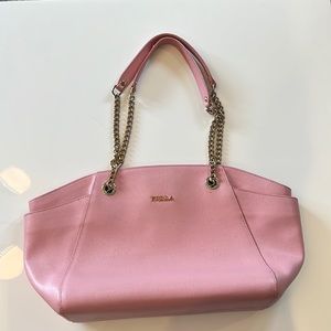 Furla Julia Chain Strap Leather Tote